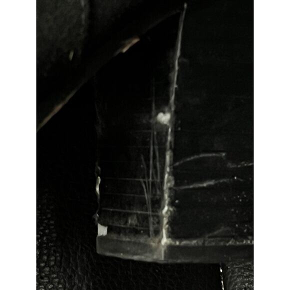 Tory Burch Junction Boots •9.5• Black Nubuck Leather Suede Ankle Bootie Heels - Picture 10 of 12